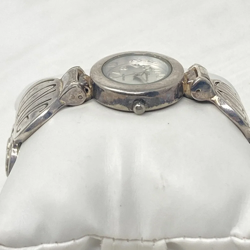 Geneva Womens Watch 27mm Faith Christian Hope Silver Tone Cuff New Battery 6.25